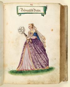 Trachtenbuch: Bolongesische Breitin [Braut]