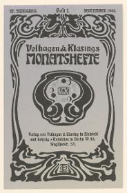 Velhagen & Klasings Monatshefte (Heft 1, September 1900)