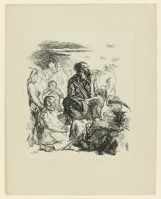 Die Bergpredigt (Blatt 4 aus: "Sechs Lithographien zum Neuen Testament")