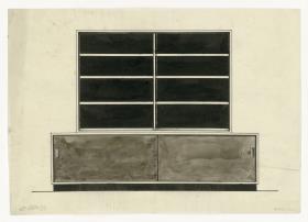 Buffetschrank mit Aufsatz (Möbelentwürfe, Körpermöbel, Schränke)