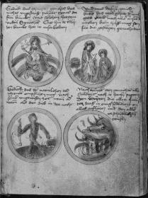 Text und Medaillons, aus dem "Skizzenbuch des Michel Wolgemut"