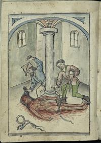Christus im Gefängnis, aus dem "Skizzenbuch des Michel Wolgemut"