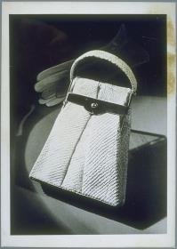 Handtasche und Handschuhe aus Fischhaut