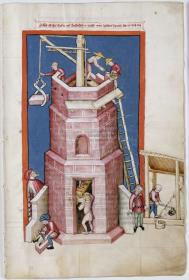 Toggenburg-Bibel. Turmbau zu Babel