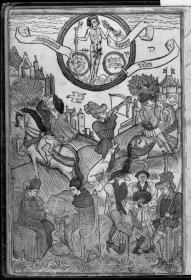 Planetenbuch (Blockbuch), Bl. 24 verso - Wirkung der Planeten, Jupiter