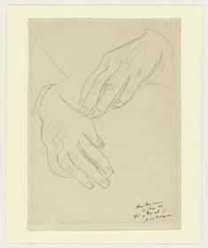 Handstudie für das Bildnis Erhard Göpel