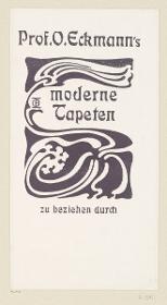 Einlageblatt zu Prof. Eckmann's moderne Tapeten