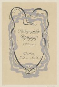 Umschlagtitel Photographische Gesellschaft Kunstverlag