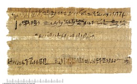 Hieratischer Papyrus mit einem Brief des Generals PIanchi an die Amun-Priesterin Nedjmet