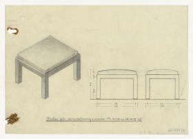 Hocker für Ausstellungszwecke (Möbelentwürfe, Sitzmöbel)