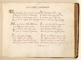 Stamm- und Gedichtbuch der Antoinette de Longueval: Aultre Chanson