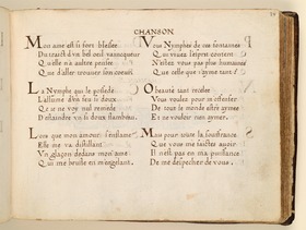 Stamm- und Gedichtbuch der Antoinette de Longueval: Chanson