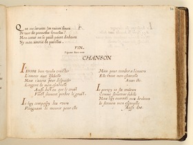 Stamm- und Gedichtbuch der Antoinette de Longueval: Chanson