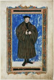 Bildnis des Justus Jonas, aus dem sogenannten Stammbuch von Cranach von 1543