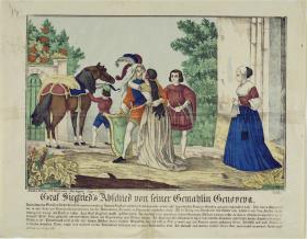 Graf Siegfried´s Abschied von seiner Gemahlin Genoveva.