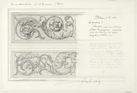 Reisestudien, Padua, Santa Giustina, Ornamente vom Chorgestühl