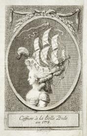 Pariser Coeffuren: Coiffure à la Belle Poule en 1778