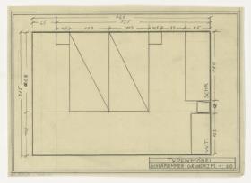 Typenmöbel, Schlafzimmer, Grundriss I. (Möbelentwürfe, Schlafräume)