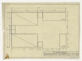Typenmöbel, Schlafzimmer, Grundriss II. (Möbelentwürfe, Schlafräume)
