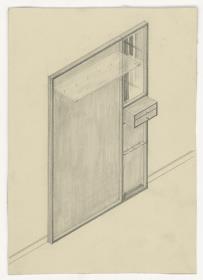 Garderobe mit Schubfächern und Ablage (Möbelentwürfe, Garderoben)