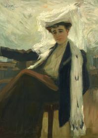 Damenbildnis (Bildnis von Fräulein Eva von Weltzien-Langkammer)