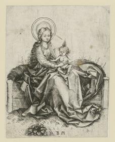 Madonna und Kind auf der Rasenbank