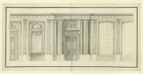 Saalwand Mannheimer Schloß im Stil Louis XVI.