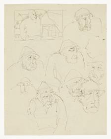 Portraitstudien Bauer, Skizzen (Figürliche u. a. Darstellungen)