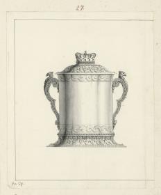 Zweihenkeliger Pokal mir bekröntem Deckel
