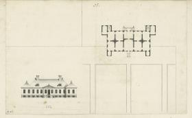 Herrenhaus. Grundriss und Aufriss