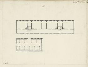 Grundriss von zwei Gebäuden