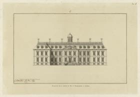 London. Albermarle House. Aufriss der Fassade
