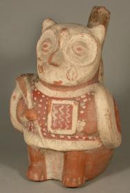 Anthropo-zoomorphe Figur (Vogel/Eule)