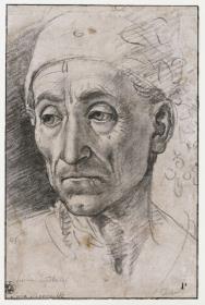 Kopf eines Mannes mit Kappe (vielleicht Porträt des Dante Alighieri)