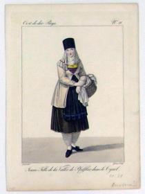 Jeune fille de la Vallée de Pfafflar, Tyrol. Cost. de div. Pays No. 11