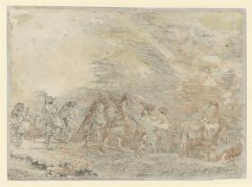 Rekruten auf dem Weg zu ihrem Regiment