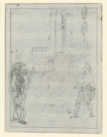 Entwurf zu einer Illustration von Voltaires "Alzire ou les Américains", 5. Akt, Finale: "Quoi donc, les vrais Chrétiens auraient tant de vertu"