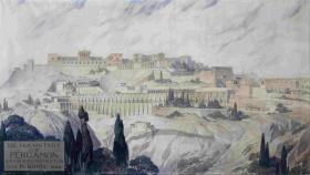 Akropolis von Pergamon, beschr.: "Die Hochstadt von Pergamon nach der Reconstruction von R. Bohn 1888"