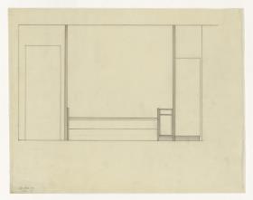 Gastzimmer, Entwurf, Auftrag Götsch, Musikheim (Möbelentwürfe, Wohnräume)