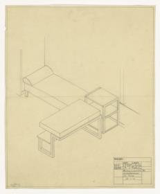 Arbeitszimmer, Herrenzimmerecke, Auftrag Klein (Möbelentwürfe, Wohnräume)