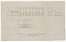 Wandansicht Adolf-Hitler-Saal, Auftrag Gauverwaltung "DAF" Hannover (Lagepläne und Gebäude)