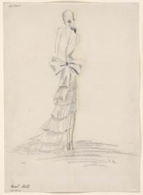Frau in Abendkleid