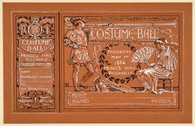 Einladung mit Eintrittskarte zum Costume Ball (May 1st 1884)