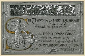 Einladung Sir Thomas & Lady Brassey (April 17st 1884)
