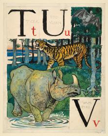 Entwurfszeichnung zu Noah's Ark Alphabet, Siebtes Blatt TUV