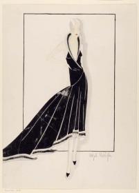 Frau in Abendkleid