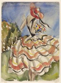 Frau in Sommerkleid