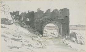 Landschaft mit Torruine