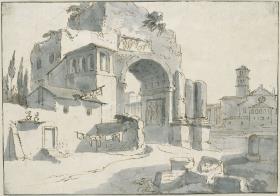 Titusbogen auf dem Forum Romanum und Santa Francesca Romana