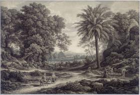 Ideallandschaft mit der Flucht nach Ägypten